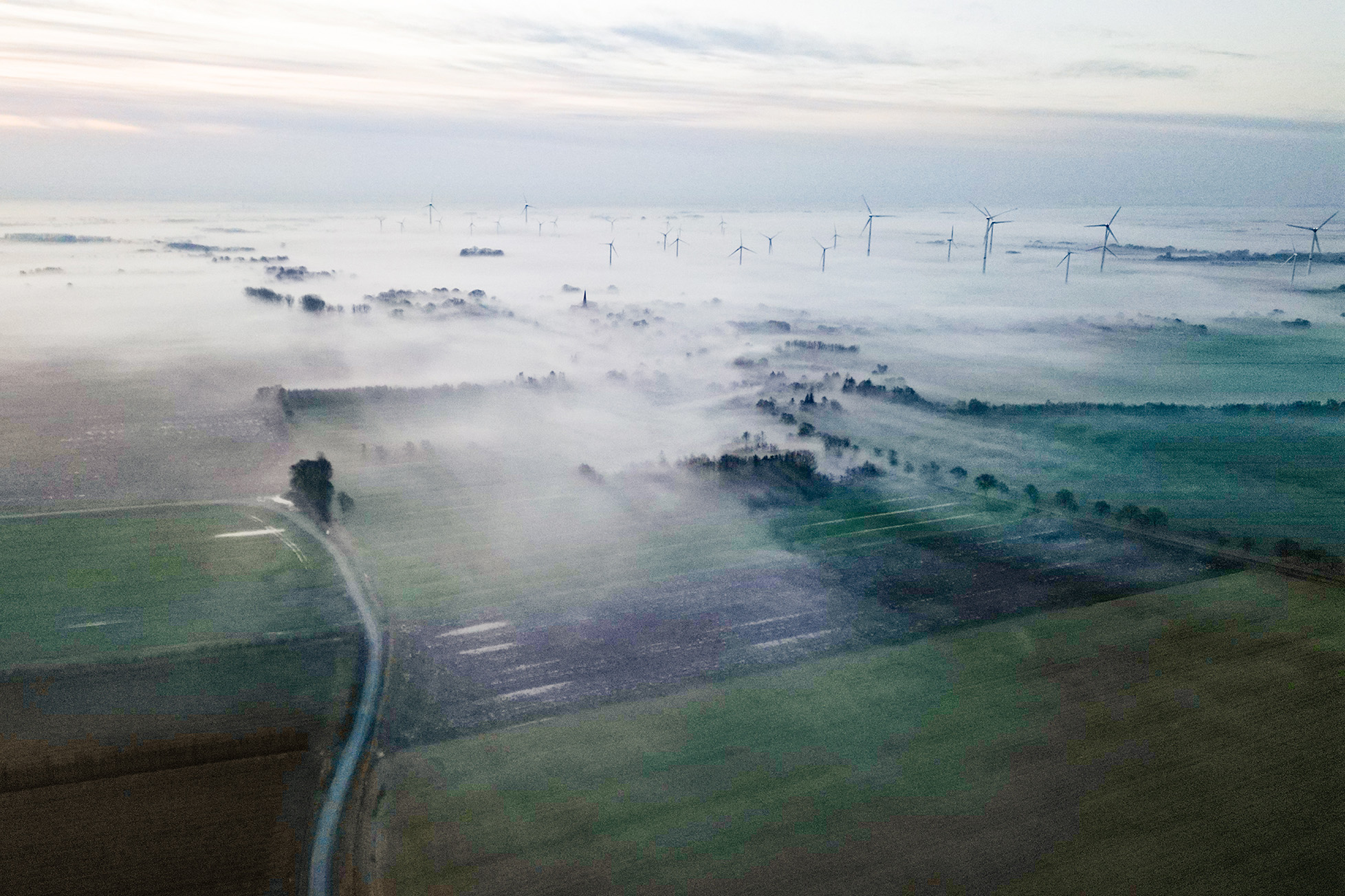 Nebel über dem Forschungspark